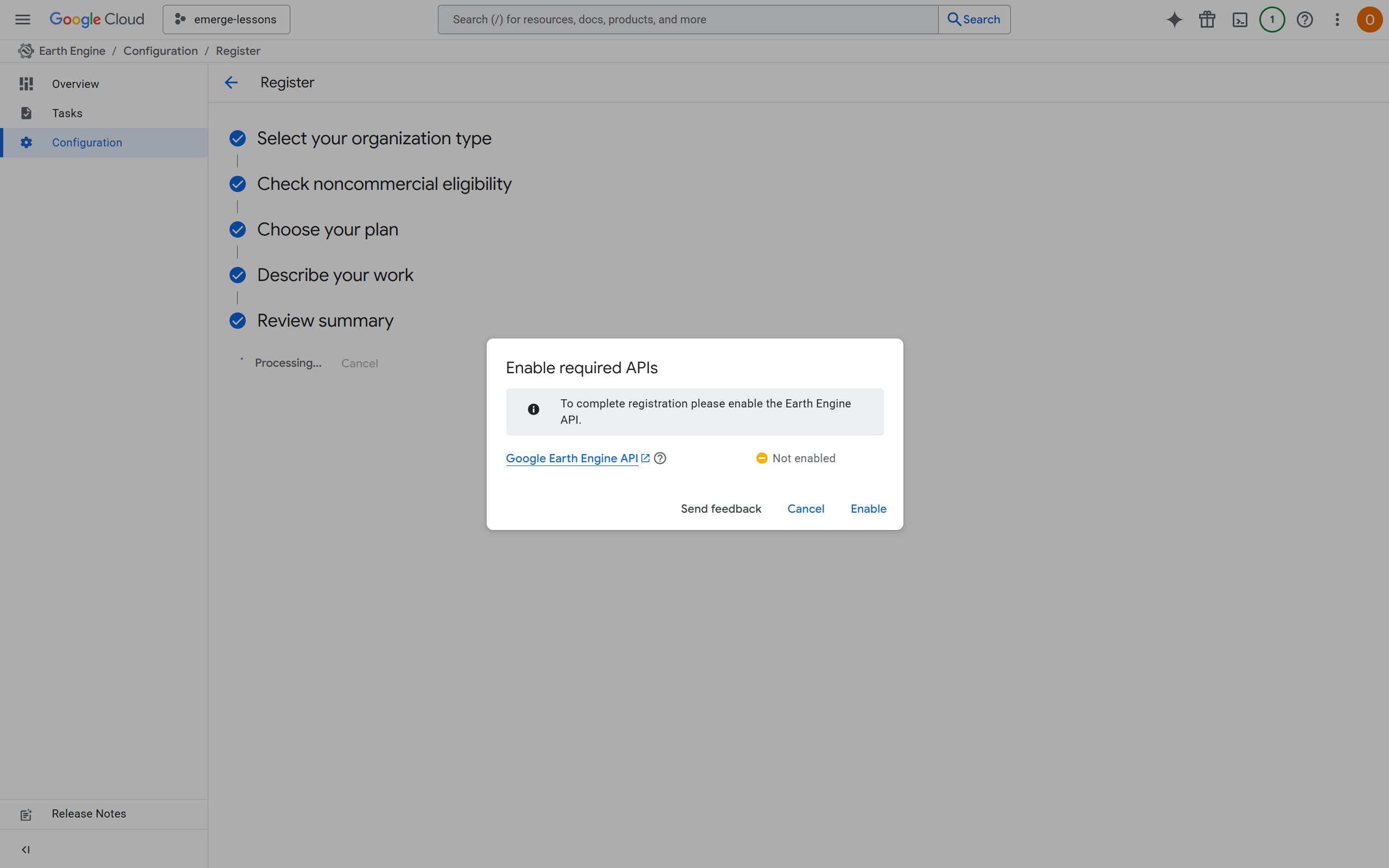 Enable required APIs